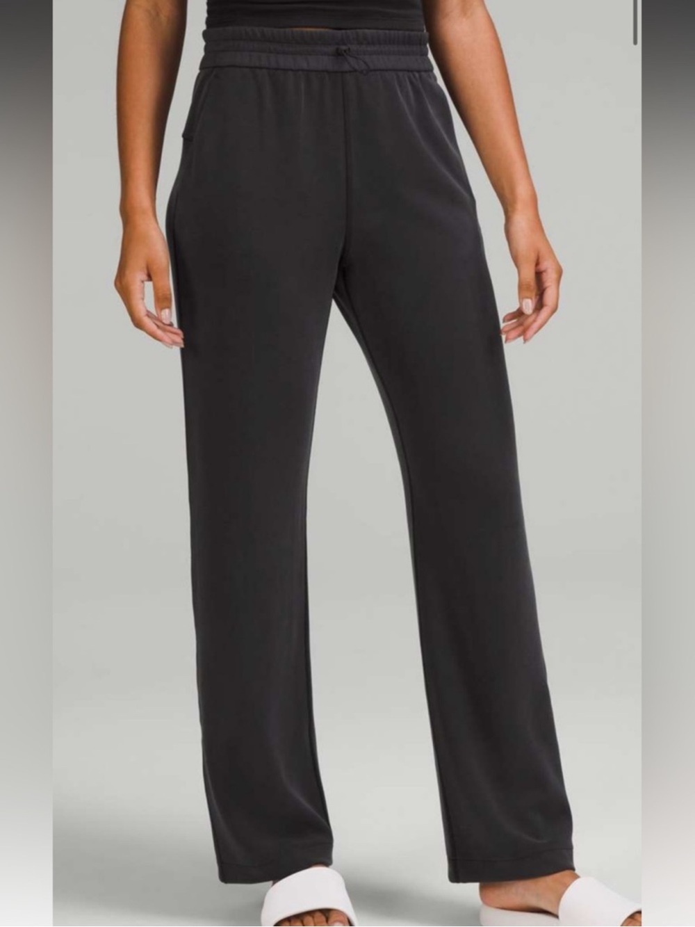 Lululemon black Softstreme high rise straight leg athletic pants